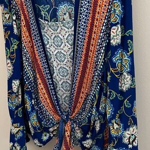 Bohemian Blouse, Multi-pattern/multi-colors, Size Medium